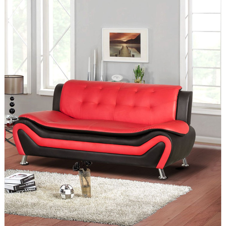 Wade Logan® Halley 78'' Vegan Leather Sofa & Reviews Wayfair